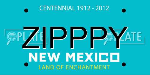 ZIPPPY New Mexico License Plate