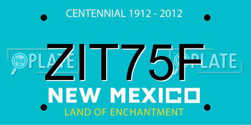 ZIT75F New Mexico License Plate
