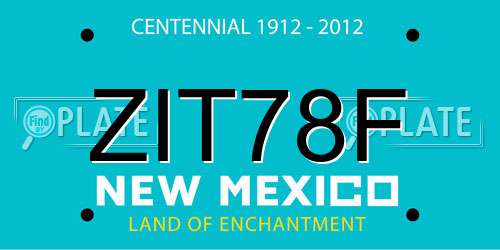 ZIT78F New Mexico License Plate