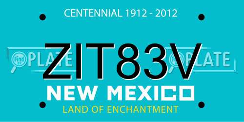 ZIT83V New Mexico License Plate