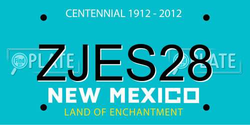 ZJES28 New Mexico License Plate