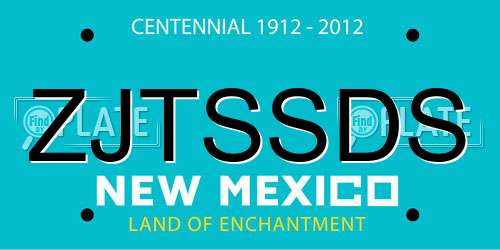ZJTSSDS New Mexico License Plate