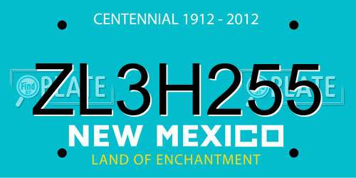 ZL3H255 New Mexico License Plate