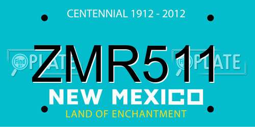 ZMR511 New Mexico License Plate