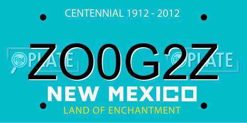 ZO0G2Z New Mexico License Plate
