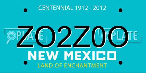 ZO2Z0O New Mexico License Plate