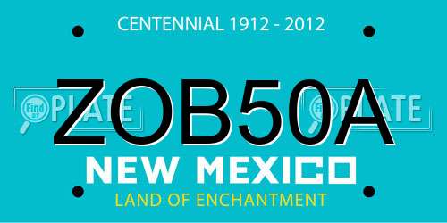 ZOB50A New Mexico License Plate