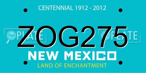 ZOG275 New Mexico License Plate