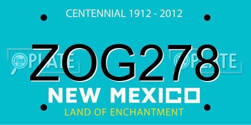 ZOG278 New Mexico License Plate