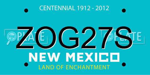 ZOG27S New Mexico License Plate