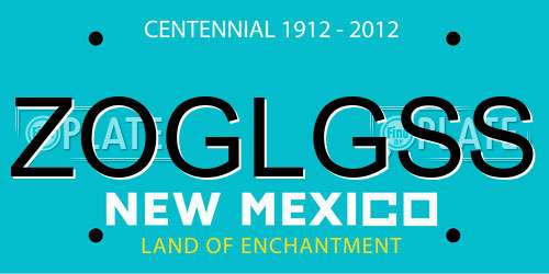 ZOGLGSS New Mexico License Plate