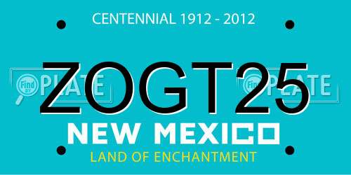 ZOGT25 New Mexico License Plate