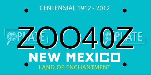ZOO40Z New Mexico License Plate