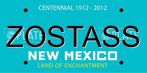 ZOSTASS New Mexico License Plate