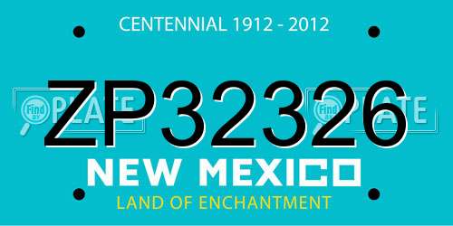 ZP32326 New Mexico License Plate