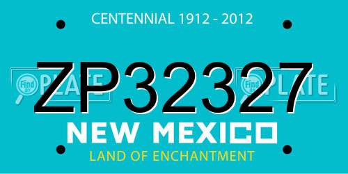 ZP32327 New Mexico License Plate