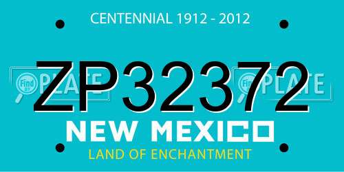 ZP32372 New Mexico License Plate