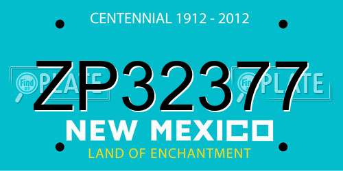 ZP32377 New Mexico License Plate