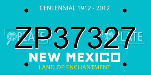ZP37327 New Mexico License Plate