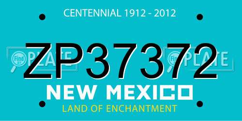 ZP37372 New Mexico License Plate