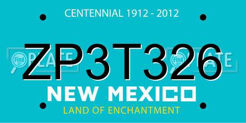 ZP3T326 New Mexico License Plate