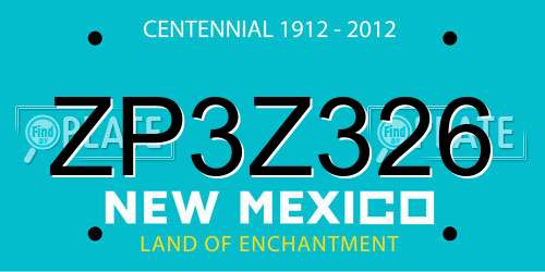 ZP3Z326 New Mexico License Plate
