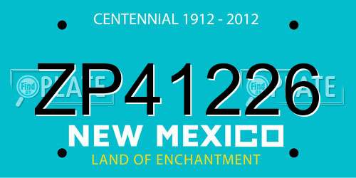ZP41226 New Mexico License Plate