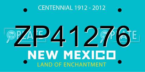 ZP41276 New Mexico License Plate
