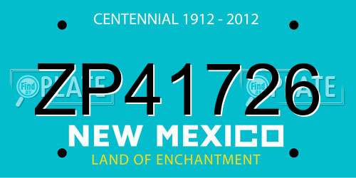 ZP41726 New Mexico License Plate