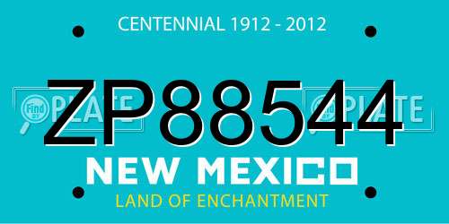 ZP88544 New Mexico License Plate
