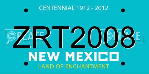 ZRT2008 New Mexico License Plate