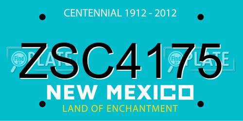ZSC4175 New Mexico License Plate