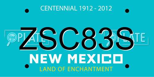 ZSC83S New Mexico License Plate
