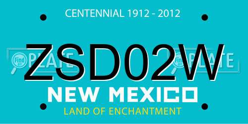 ZSD02W New Mexico License Plate