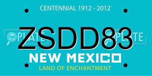 ZSDD83 New Mexico License Plate