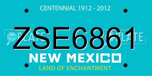 ZSE6861 New Mexico License Plate
