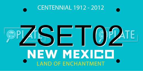 ZSET02 New Mexico License Plate