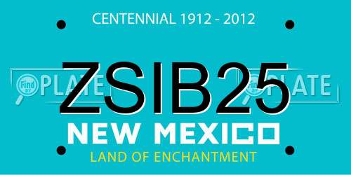ZSIB25 New Mexico License Plate