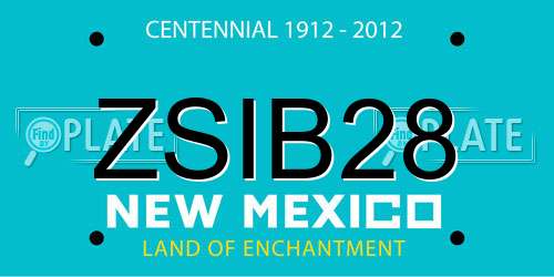 ZSIB28 New Mexico License Plate