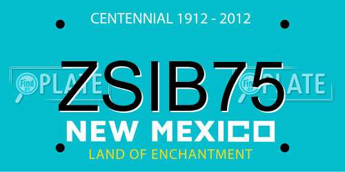 ZSIB75 New Mexico License Plate