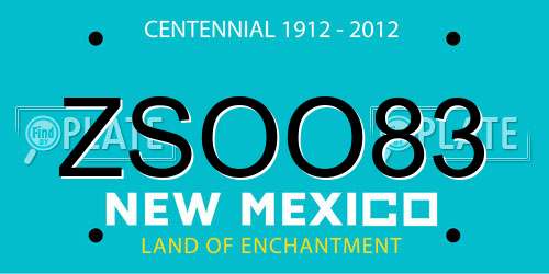 ZSOO83 New Mexico License Plate