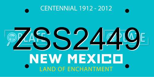 ZSS2449 New Mexico License Plate