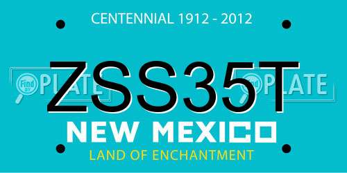 ZSS35T New Mexico License Plate