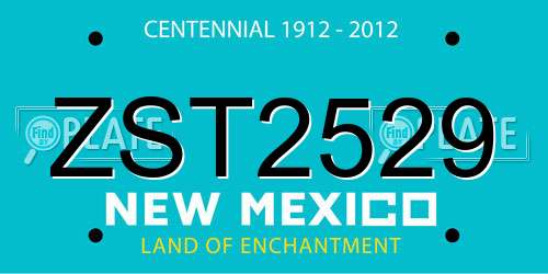 ZST2529 New Mexico License Plate