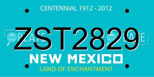 ZST2829 New Mexico License Plate