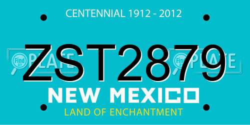 ZST2879 New Mexico License Plate