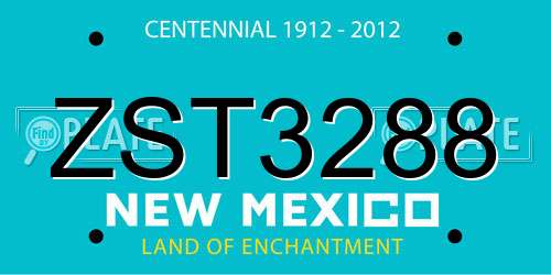 ZST3288 New Mexico License Plate