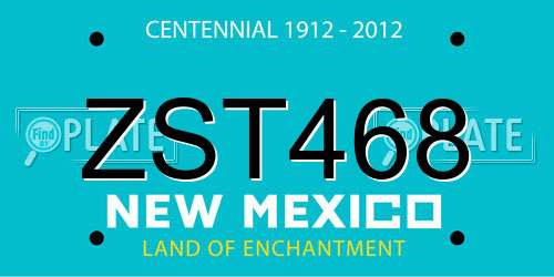 ZST468 New Mexico License Plate