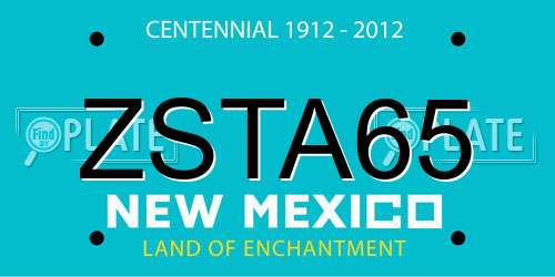 ZSTA65 New Mexico License Plate