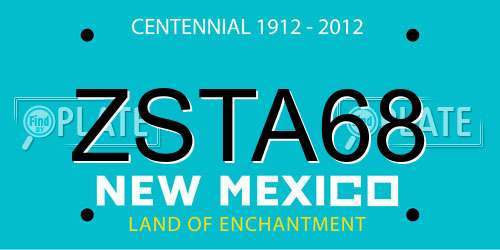 ZSTA68 New Mexico License Plate